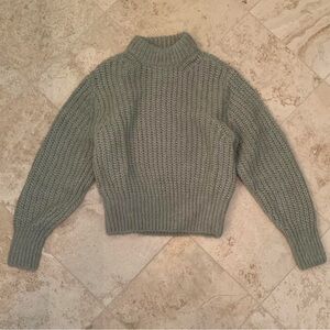H&M Sage Green Alpaca Turtleneck Sweater